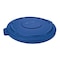 Rubbermaid Commercial 32 Gal Flat Top Lid, Blue, Plastic, 22.25 in W/Dia FG263100BLUE - alternate 4